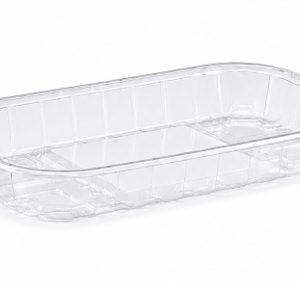 Kunststoffschale für Obst und Gemüse 125g F250-I29, R-PET, transparent