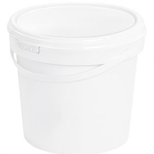 1 Liter Rundeimer, weiß