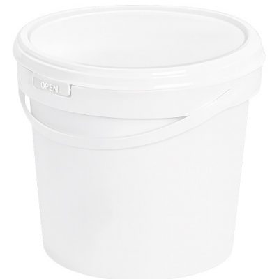 1 Liter Rundeimer, weiß