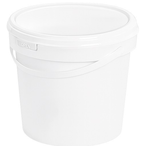 1 Liter Rundeimer, weiß