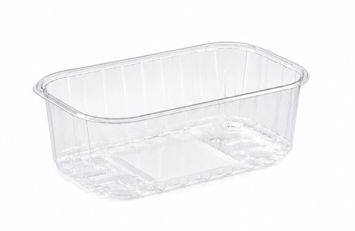Kunststoffschale für Obst und Gemüse F500/F58L, 500g, R-PET