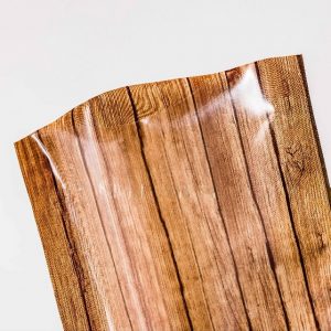 Vakuumbeutel mit Holzmotiv