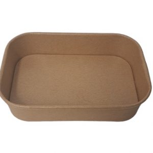 Salatschale aus Karton 800ml, eckig