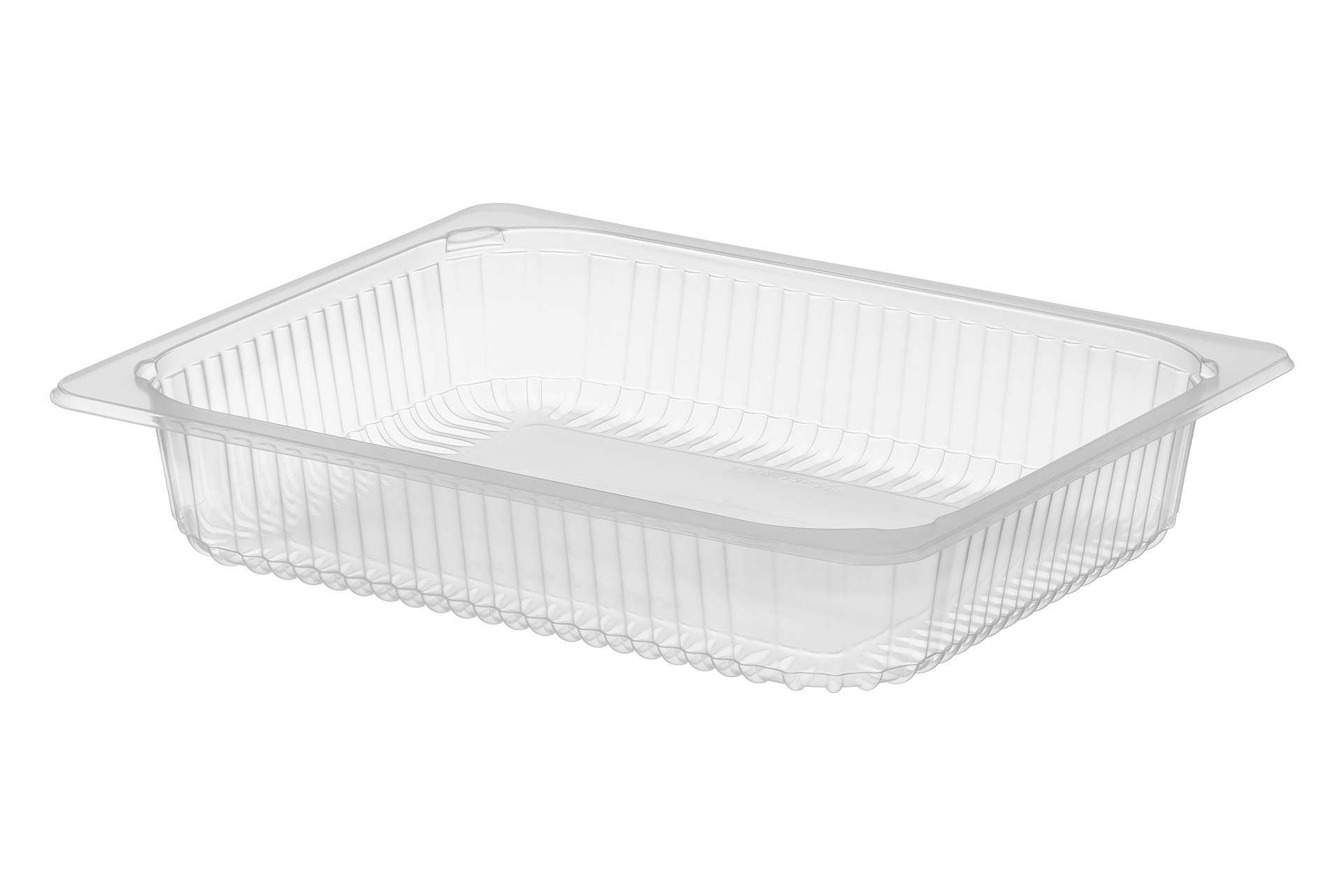 1/2 Gastroschale 325x265x60mm, MAP, transparent, mit Rippen,